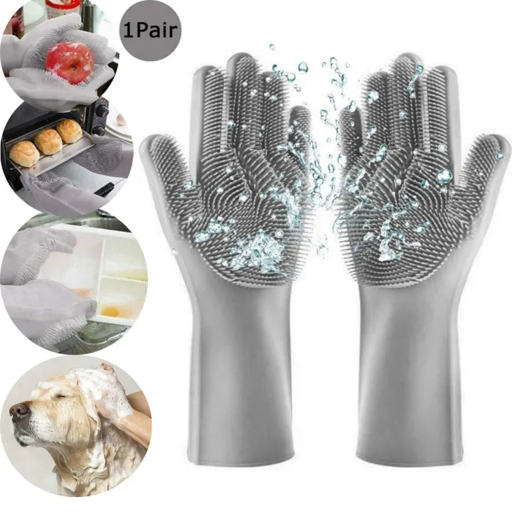 Magic Scrubber Silicone Gloves