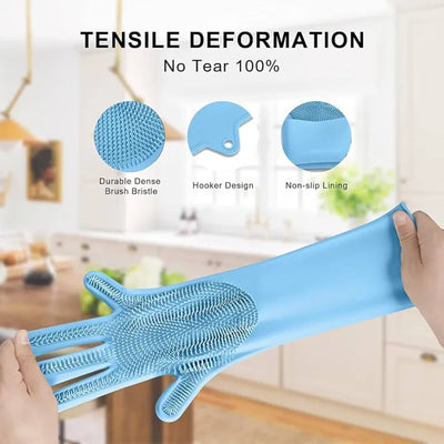 Magic Scrubber Silicone Gloves