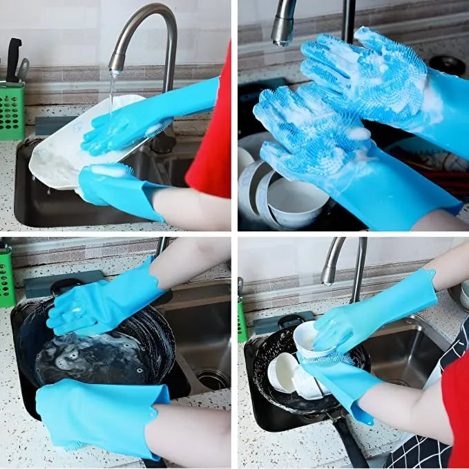 Magic Scrubber Silicone Gloves