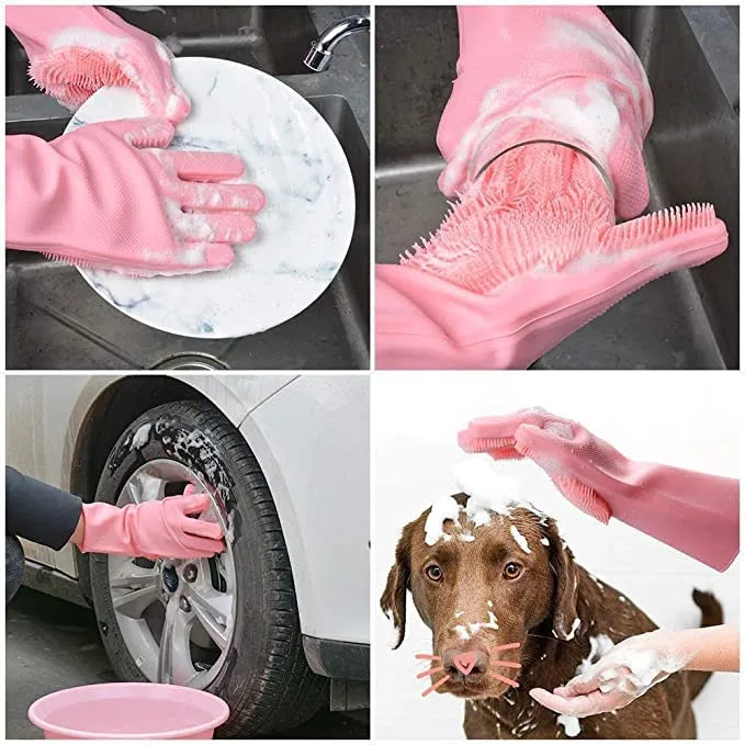 Magic Scrubber Silicone Gloves