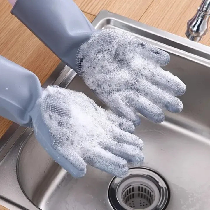 Magic Scrubber Silicone Gloves