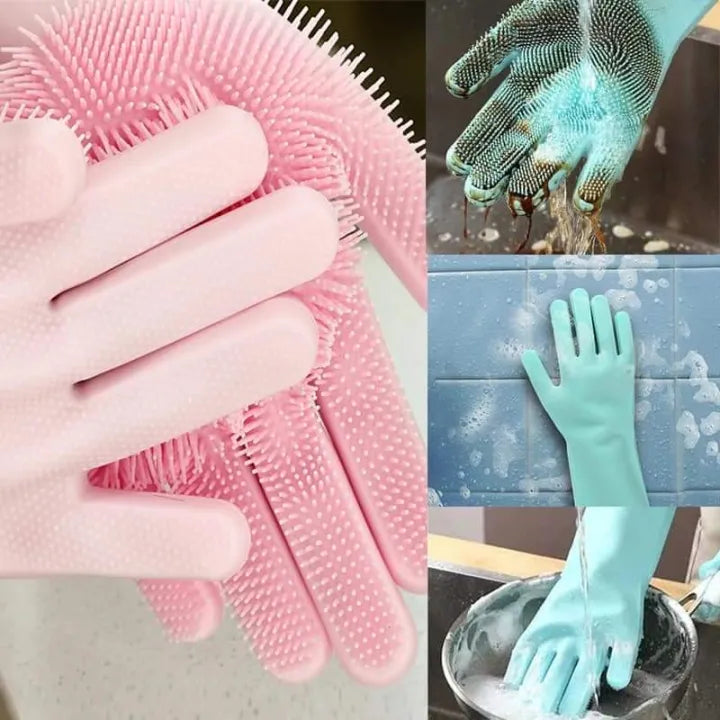Magic Scrubber Silicone Gloves